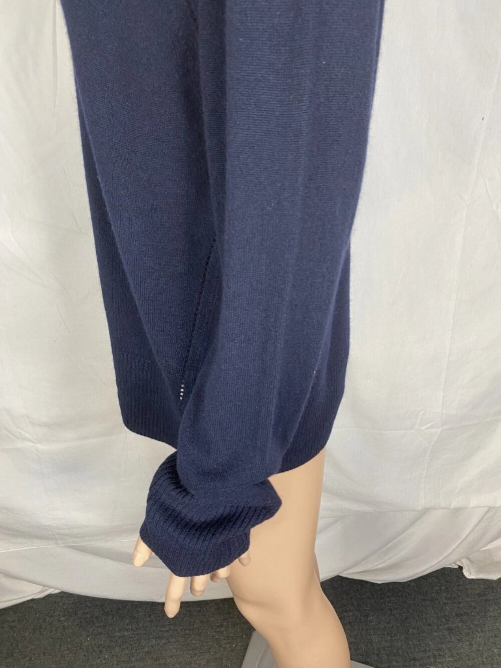 Reiss Womens Anya Wool Blend Open Stitch Sweater Size XL Navy Blue - Picture 9 of 16